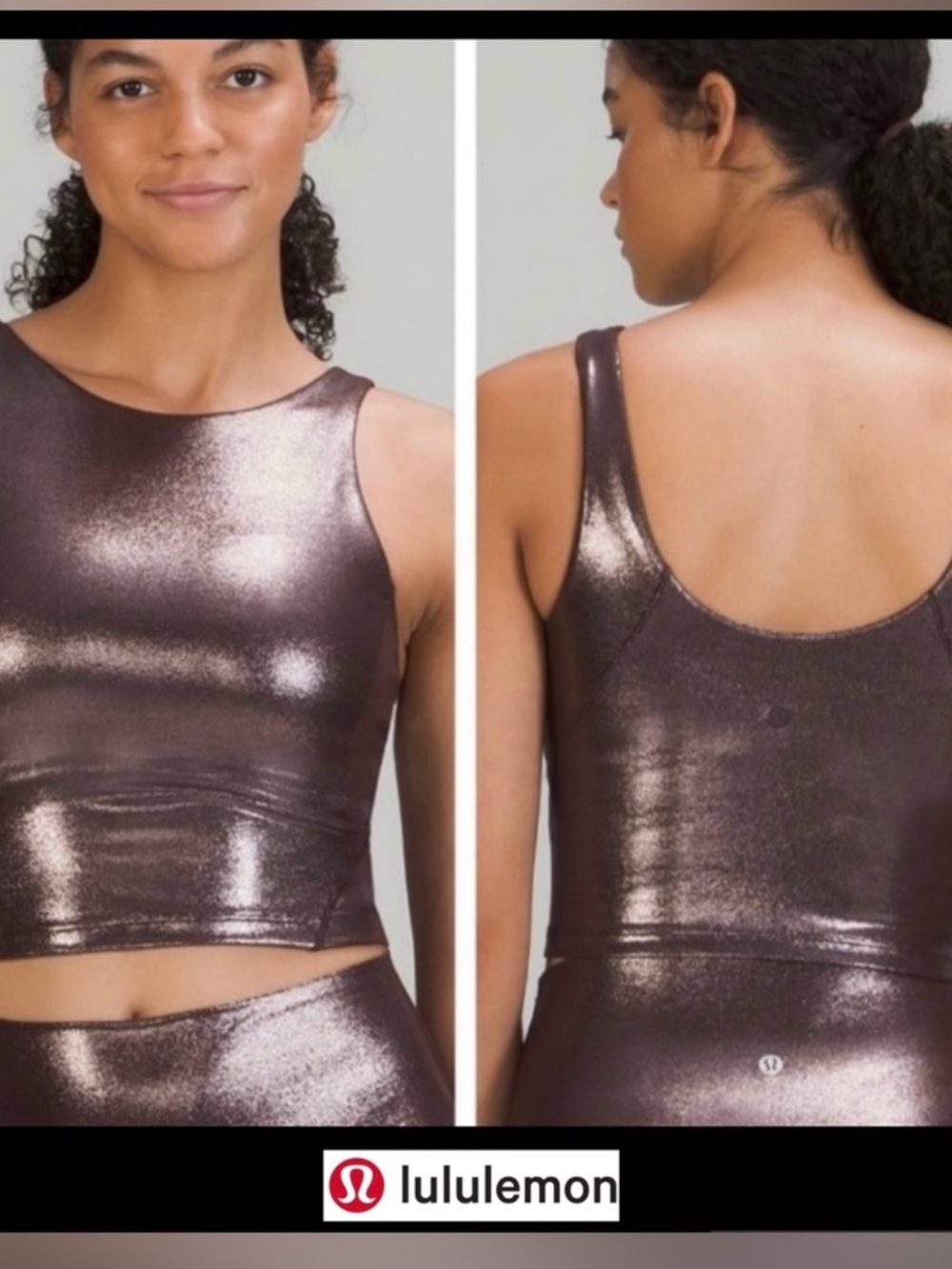 Lululemon Align High-Neck Tank. Metallic Shimmer 14 NWOT